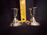 vintage weighted sterling silver candlestick holders, manufactured by Towle - thumbnail 3 of 3
