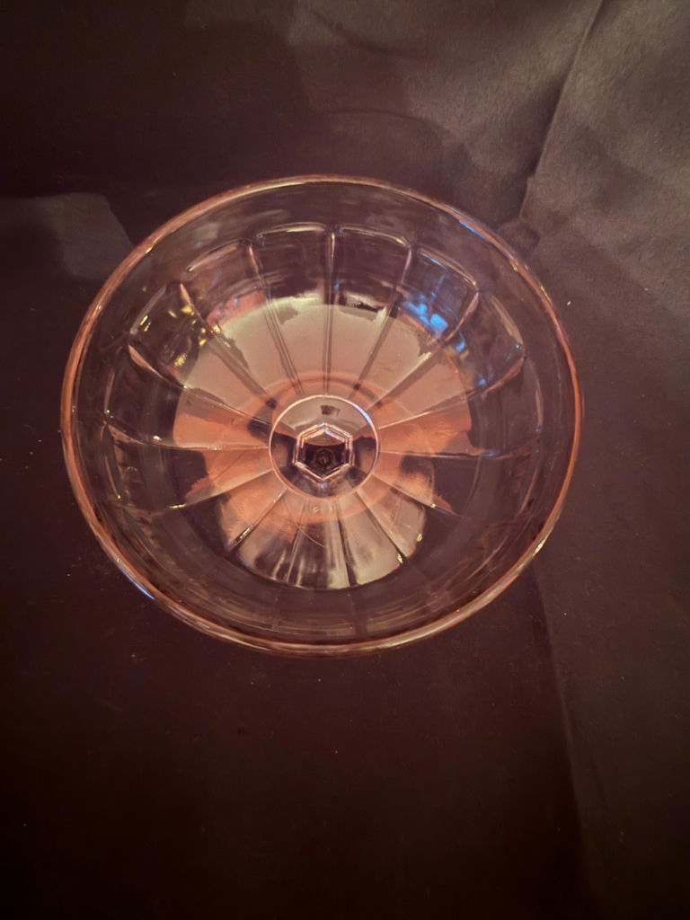 Vintage crystal footed compote bowl - image 2 of 4