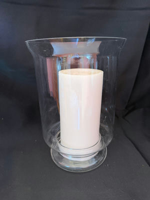 Simon Pearce Revere Hurricane lamp, a clear glass decorative candle holder - Image 1 of 4