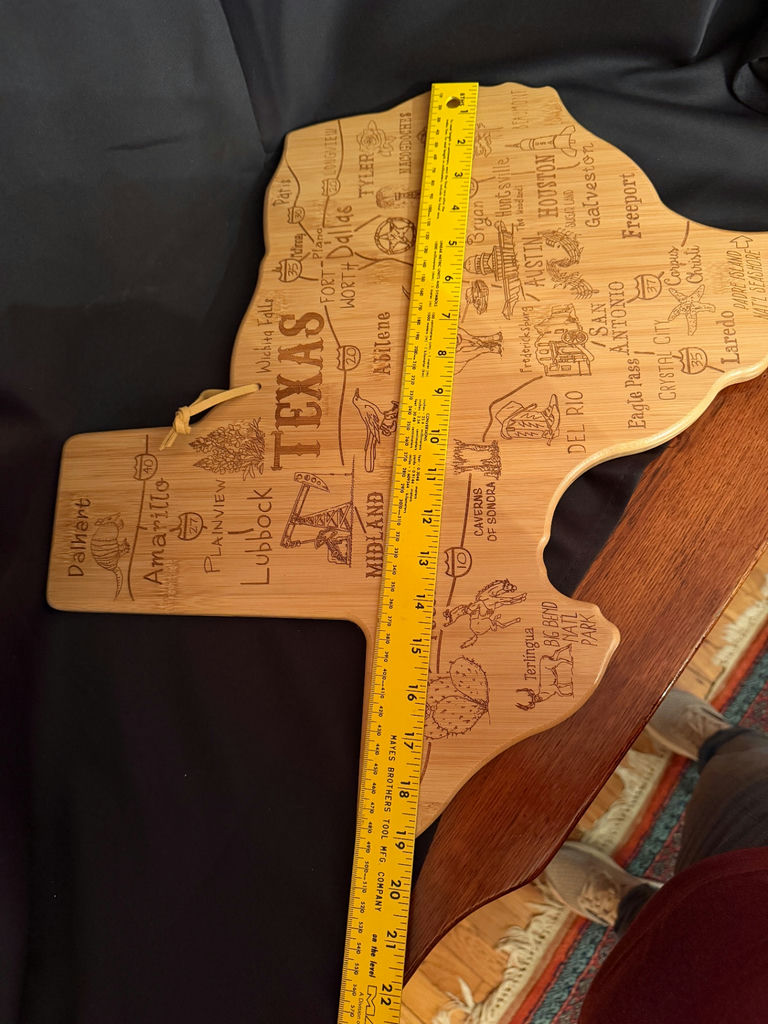 Totally Bamboo Destination Texas state-shaped board - image 4 of 6