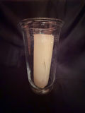 Clear glass hurricane vase or candle holder - thumbnail 1 of 3