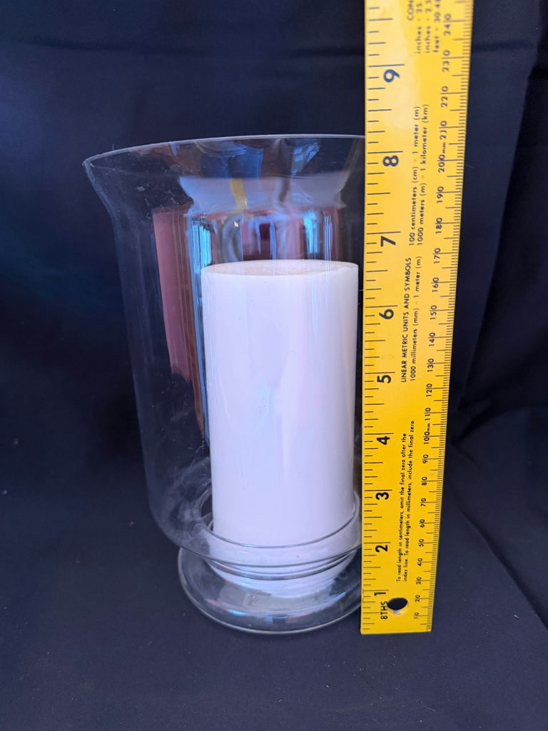 Simon Pearce Revere Hurricane lamp, a clear glass decorative candle holder - image 4 of 4