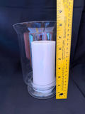 Simon Pearce Revere Hurricane lamp, a clear glass decorative candle holder - thumbnail 4 of 4