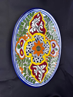handcrafted Talavera Mexican pottery plate - Image 1 of 4