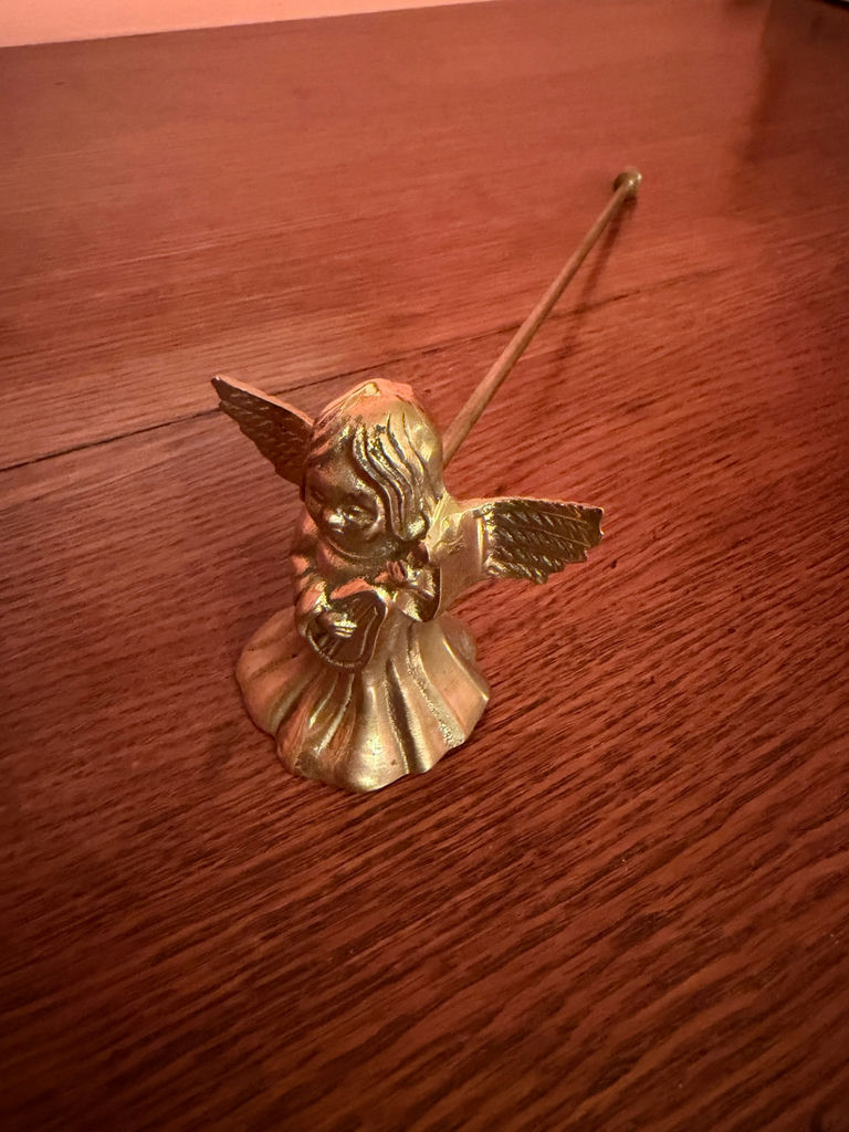 Vintage brass angel candle snuffer - image 1 of 3