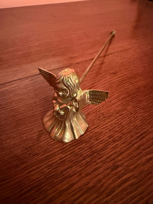 Vintage brass angel candle snuffer - Image 1 of 3