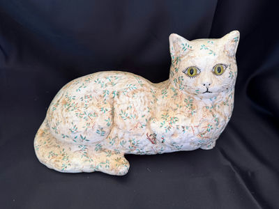 vintage, hand-painted cat figurine - Image 1 of 6