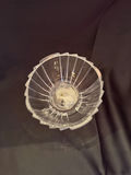 vintage crystal bowl featuring a fluted/ribbed design - thumbnail 3 of 5