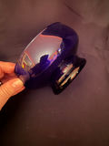 Vintage cobalt blue art glass pedestal bowl - thumbnail 2 of 4