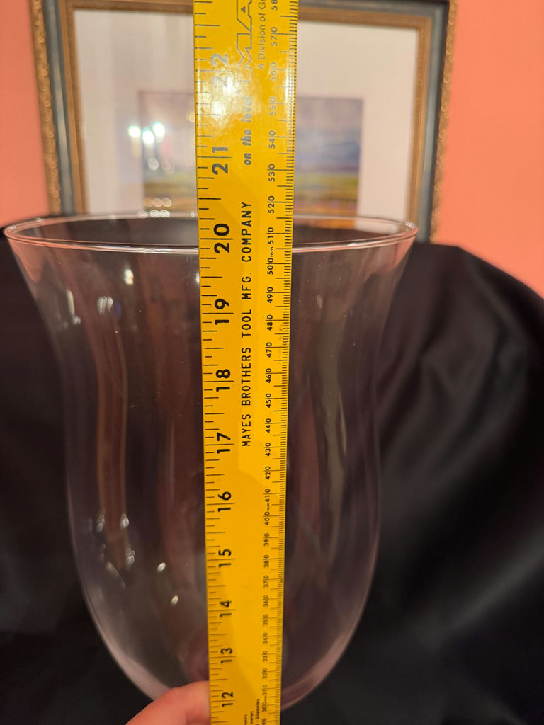 Ruby red glass hurricane candle holder  - image 8 of 8
