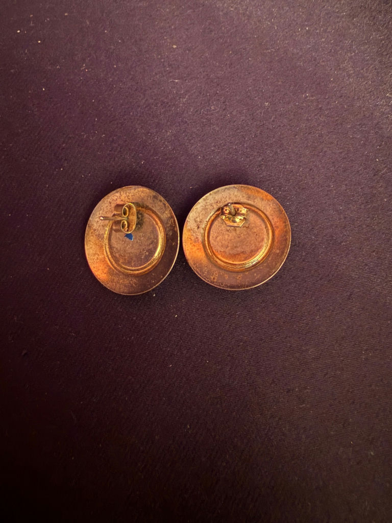 Vintage runway statement earrings - image 2 of 2