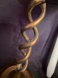 Vintage brass open barley twist candlestick holder - thumbnail 2 of 5