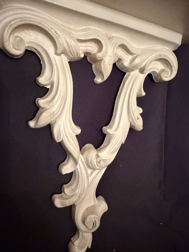 vintage-style decorative acanthus leaf wall shelf - image 3 of 4