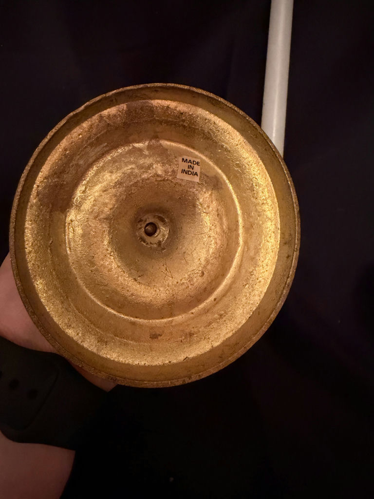 Vintage brass open barley twist candlestick holder - image 4 of 5