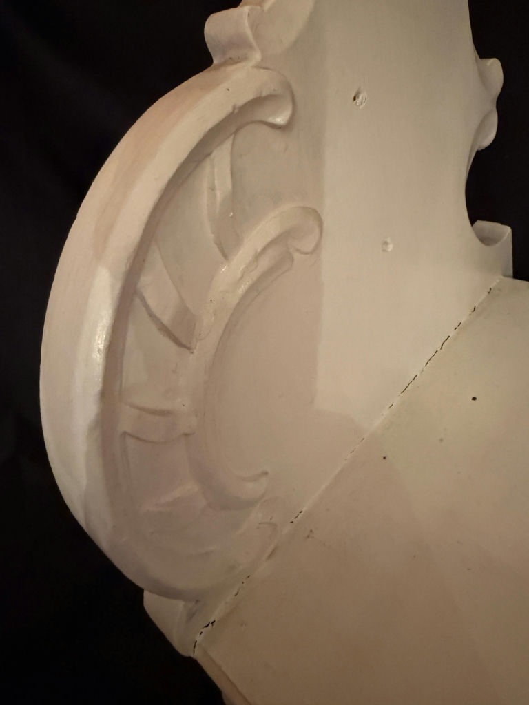 Decorative white wooden corbel wall shelf - image 3 of 8