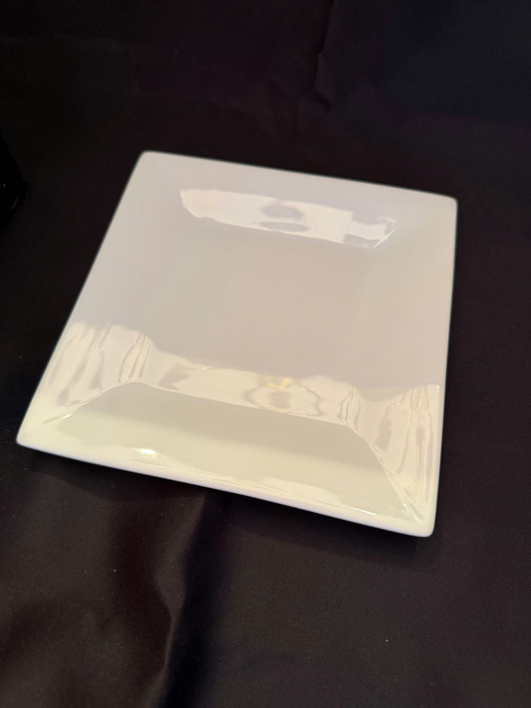 New in Box - 12 collectible ceramic square plate or serving dish from the "Martinis & Merlot" collection - image 1 of 4