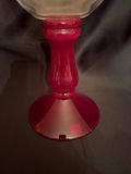 Ruby red glass hurricane candle holder  - thumbnail 2 of 8