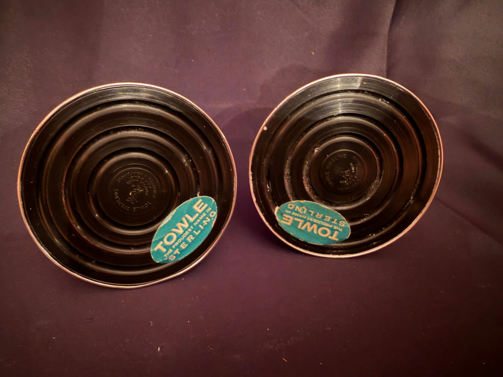 vintage weighted sterling silver candlestick holders, manufactured by Towle - image 2 of 3