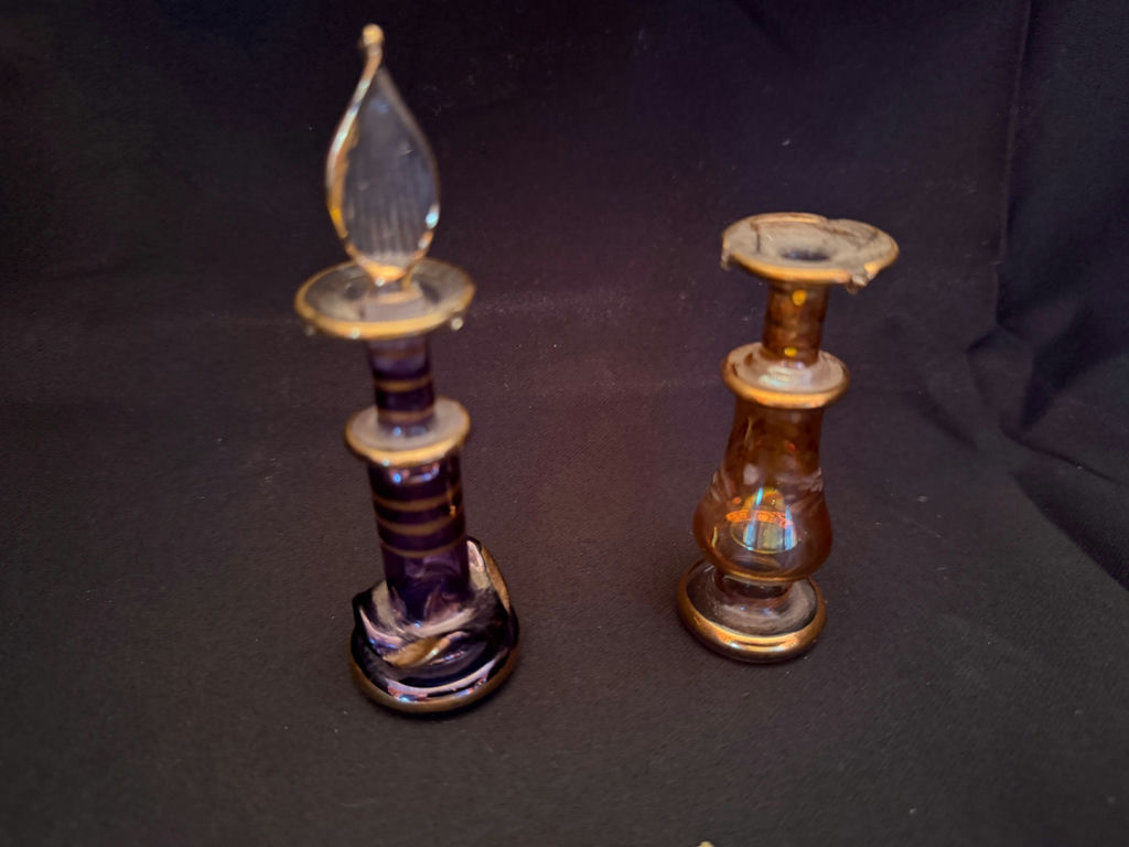 decorative Egyptian glass perfume bottles - image 1 of 3