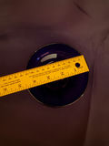 Vintage cobalt blue art glass pedestal bowl - thumbnail 4 of 4