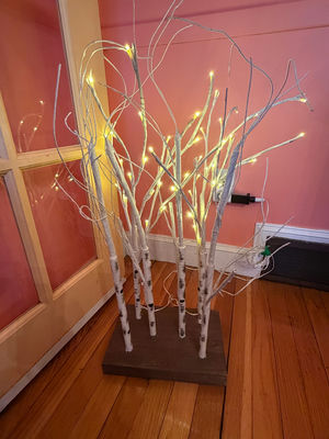 Pre-lit artificial birch tree centerpiece - Image 1 of 5