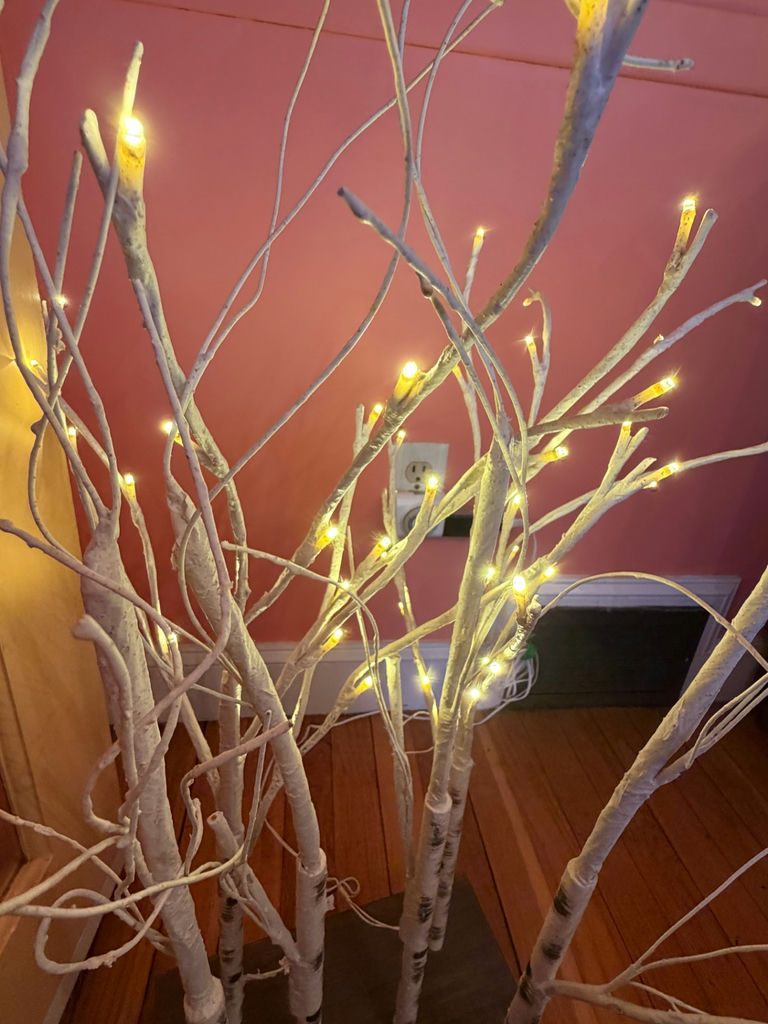 Pre-lit artificial birch tree centerpiece - image 2 of 5
