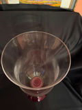 Ruby red glass hurricane candle holder  - thumbnail 4 of 8