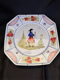 Henriot Quimper Faience Pottery plate in the Mistral Blue pattern - thumbnail 1 of 3