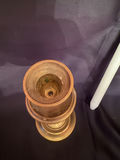 Vintage brass open barley twist candlestick holder - thumbnail 3 of 5