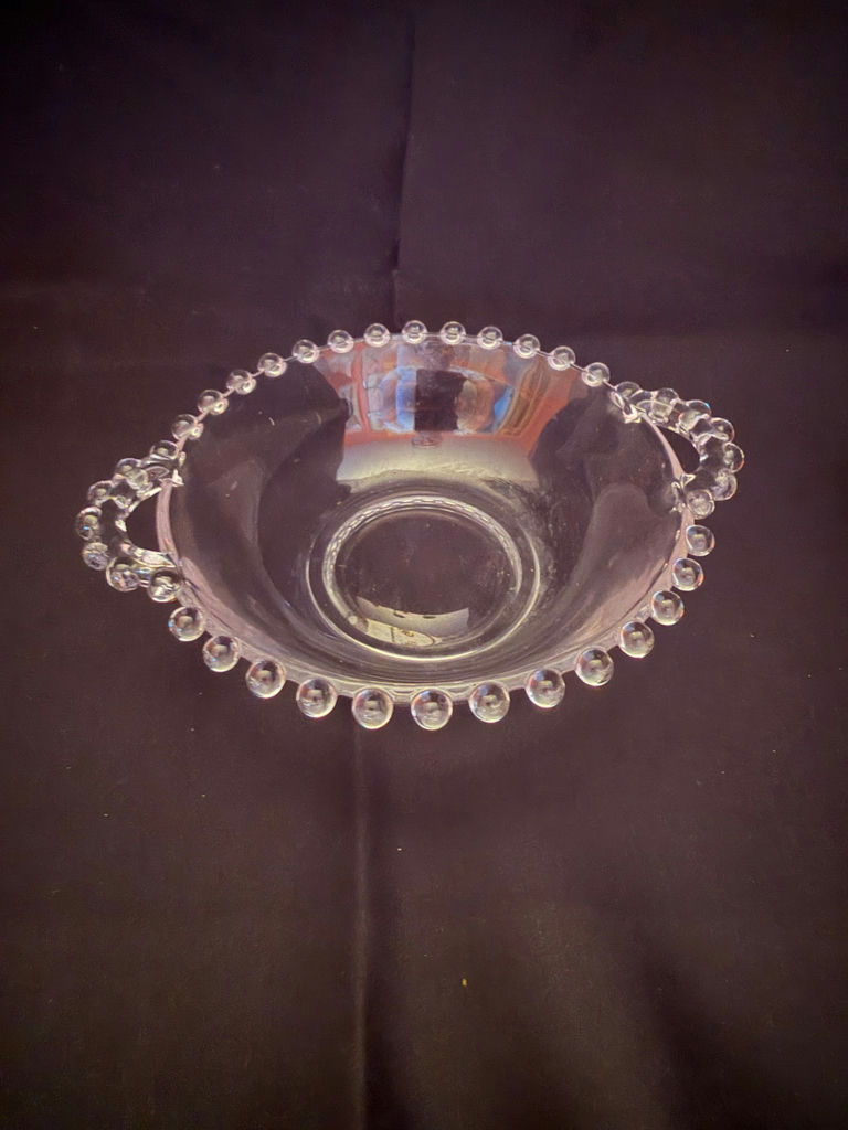 Vintage Imperial Glass Candlewick handled bowl - image 1 of 2