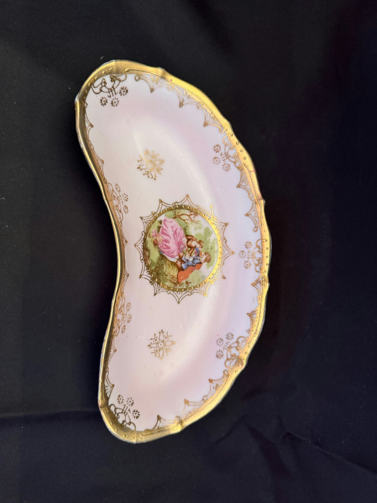 vintage Royal Vienna style "bone dish" or trinket dish - image 1 of 4