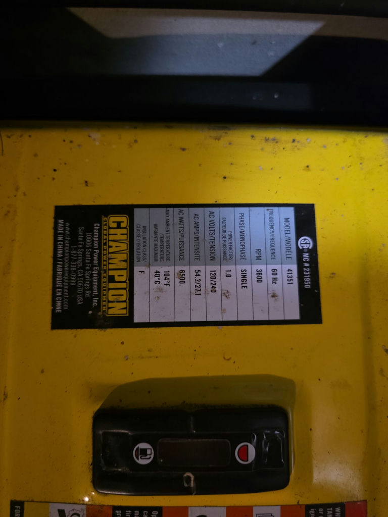 Champion Portable Generator Model 41351 - image 4 of 6