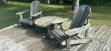 Wooden Adirondack Chairs and Round Side Table - thumbnail 8 of 9
