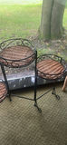 Metal and Wicker Tiered Plant Stand - thumbnail 3 of 6