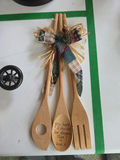 Wooden Horse Decor, Kitchen Utensils, Key Holder, Pine Cone, and Decorative Nuts - thumbnail 2 of 7