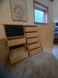 Wood Storage Cabinet With Drawers and Media Shelf - thumbnail 3 of 7
