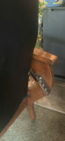Wooden Armchair with Black Tufted Faux Leather/leather Seat - thumbnail 7 of 11