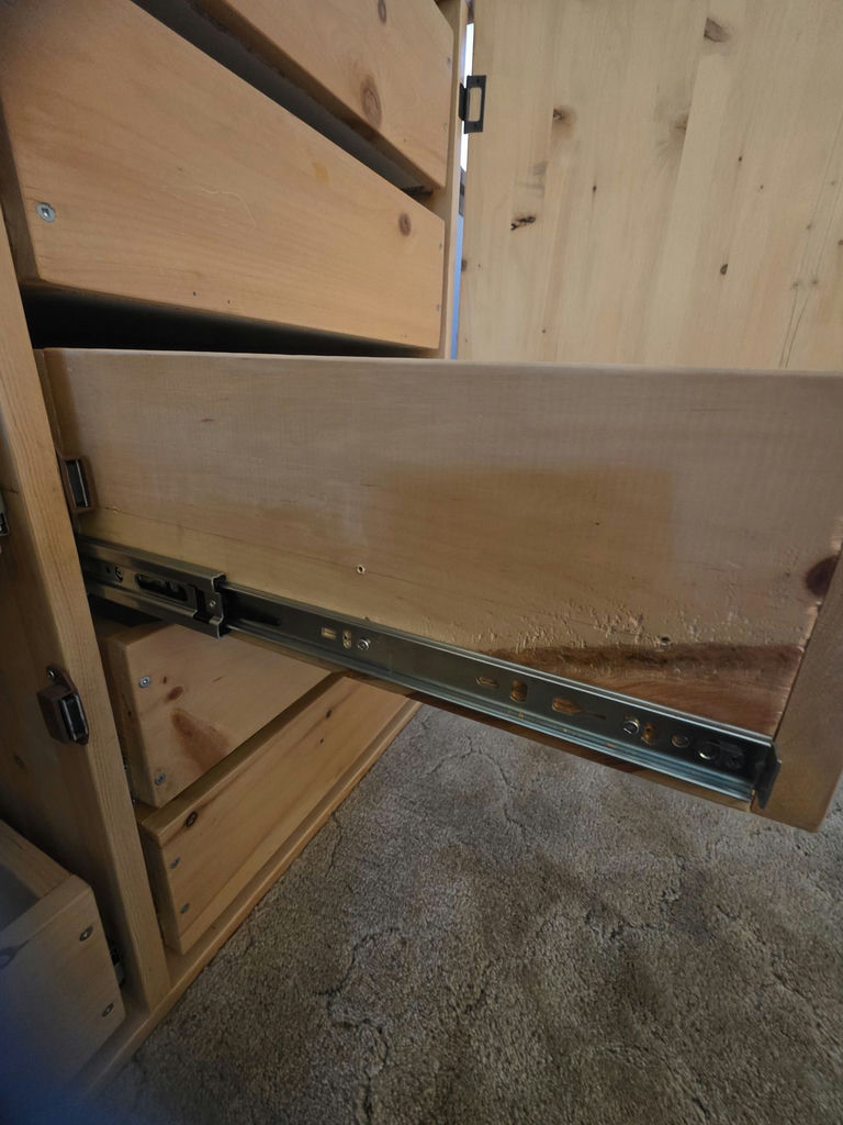 Wood Storage Cabinet With Drawers and Media Shelf - image 6 of 7