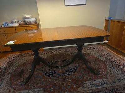 Wood Dining Table with Insert Leaf - Image 1 of 13