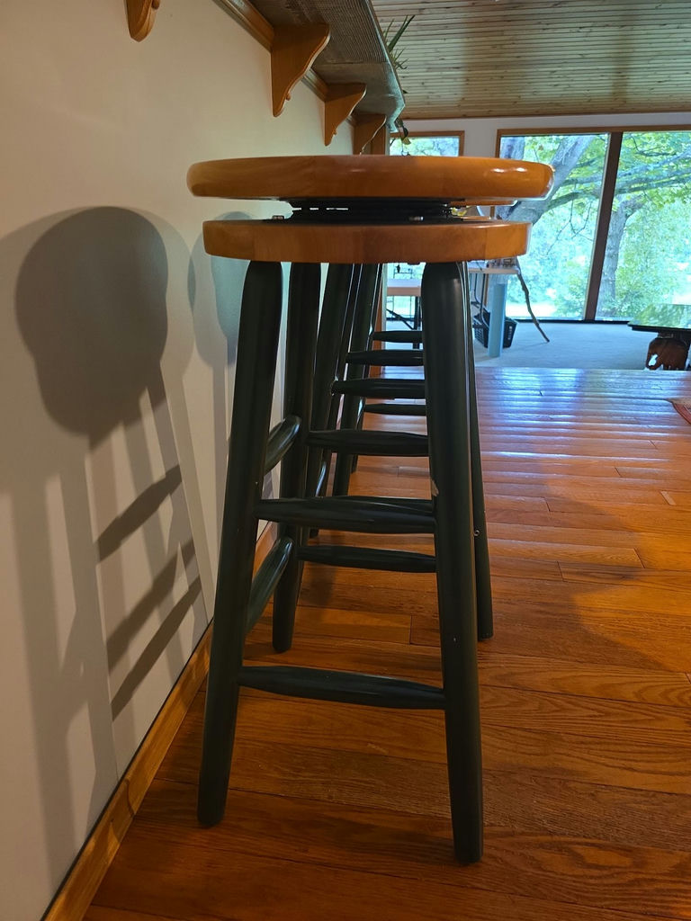 Set of Three Swivel Bar Stools - image 3 of 6