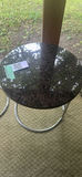 Pair of Round Side Tables with Chrome Bases - thumbnail 7 of 7