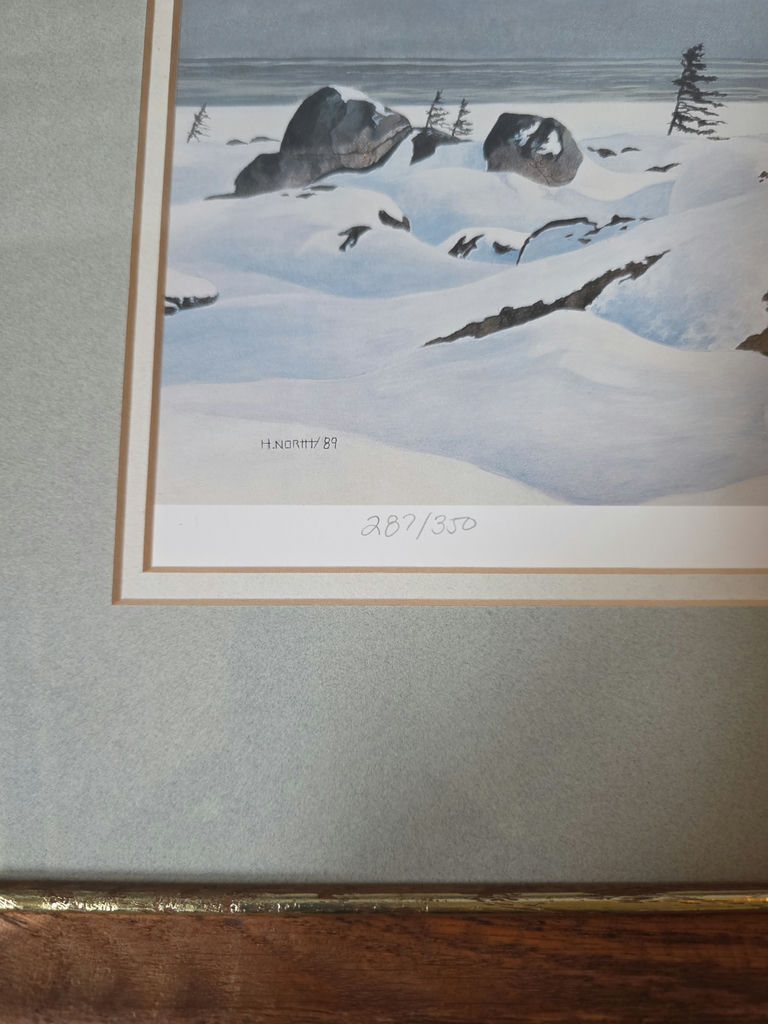 Framed Wolf Wildlife Prints and Feather Artwork - image 3 of 9