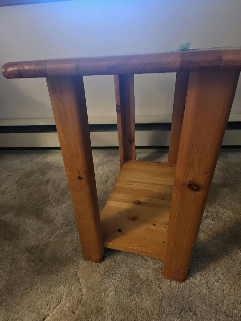 Solid wood side table - image 2 of 4