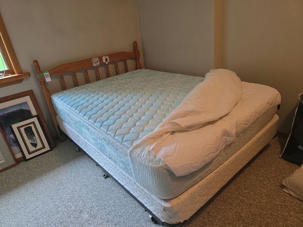 Wooden Bed Frame with Mattress and Box Spring - image 1 of 6