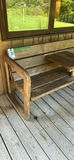 Custom Wooden Bench with Center Table - thumbnail 2 of 8