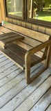 Custom Wooden Bench with Center Table - thumbnail 4 of 8