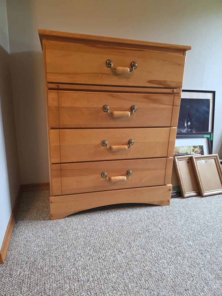 Wooden Four-Drawer Chest Dresser - image 5 of 6