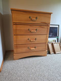 Wooden Four-Drawer Chest Dresser - thumbnail 5 of 6