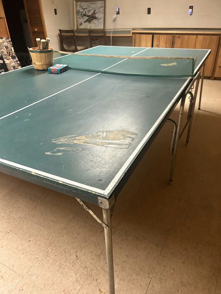 Green Folding Ping Pong Table with Net and Paddles - image 5 of 11