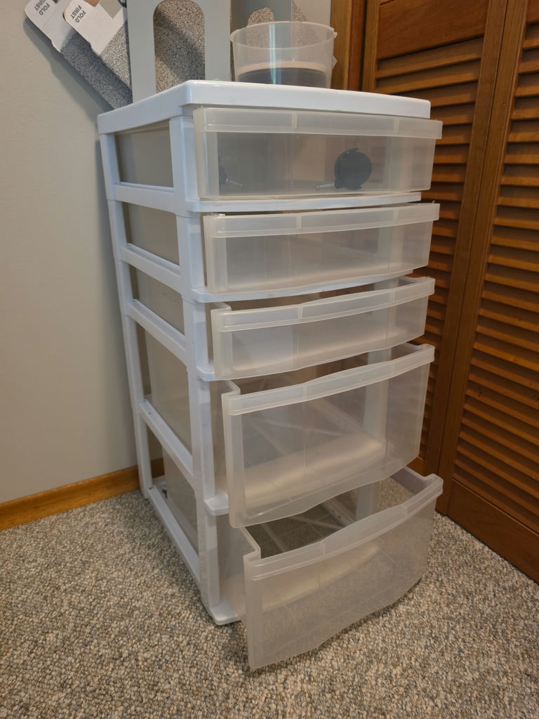 Plastic Storage Drawer Organizer Unit Plus Office Accessories - image 2 of 4